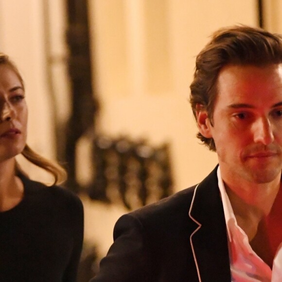 Exclusif - Maria Sharapova et son nouveau compagnon Alexander Gilkes à la sortie de la soirée caritative "Uganda Vogue Charity Evening" à Londres, le 19 octobre 2018.