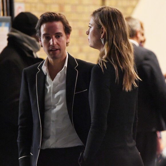 Exclusif - Maria Sharapova et son nouveau compagnon Alexander Gilkes à la sortie de la soirée caritative "Uganda Vogue Charity Evening" à Londres, le 19 octobre 2018.
