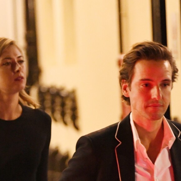 Exclusif - Maria Sharapova et son nouveau compagnon Alexander Gilkes à la sortie de la soirée caritative "Uganda Vogue Charity Evening" à Londres, le 19 octobre 2018.
