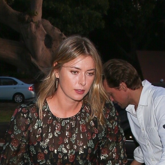 Exclusif - Maria Sharapova est allée diner au restaurant Katsuya à Brentwood, le 27 septembre 2018.
