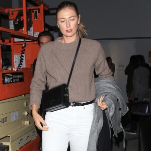 Exclusif - Maria Sharapova et son compagnon Alexander Gilkes à la sortie de l'exposition "GYATEI" de Takashi Murakami à Los Angeles, le 21 février 2019.