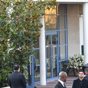 Le cercueil - Dernier hommage à Karl Lagerfeld au crématorium du Mont-Valérien à Nanterre le 22 février 2019.