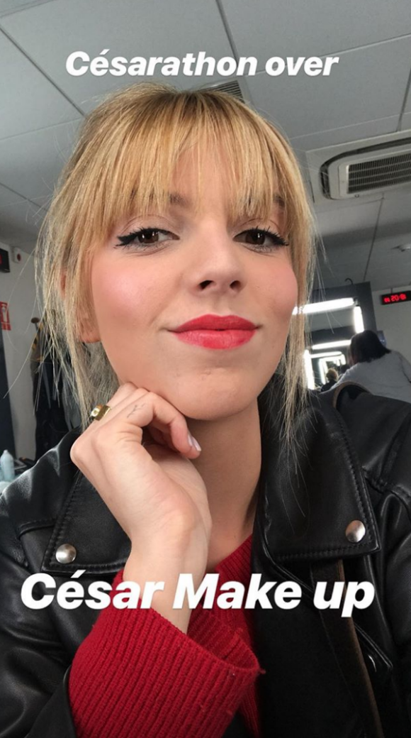 Laëtitia Hugues, prête pour les César 2019 sur Instagram, le 22 février 2019.