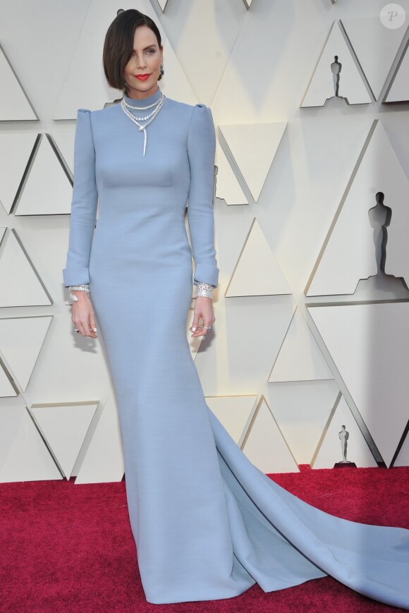 Charlize Theron lors du photocall des arrivées de la 91ème cérémonie des Oscars 2019 au théâtre Dolby à Hollywood, Los Angeles, Californie, Etats-Unis, le 24 février 2019.  Celebs attending the 91st Annual Academy Awards at Dolby theater in Hollywood, Los Angeles, CA, USA, on February 24, 2019.24/02/2019 - Los Angeles