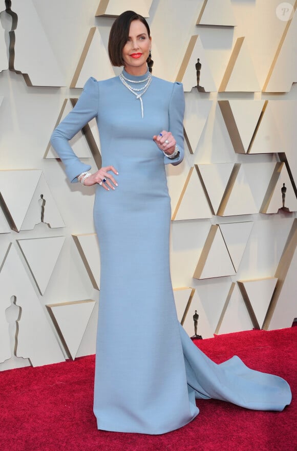 Charlize Theron lors du photocall des arrivées de la 91ème cérémonie des Oscars 2019 au théâtre Dolby à Hollywood, Los Angeles, Californie, Etats-Unis, le 24 février 2019.  Celebs attending the 91st Annual Academy Awards at Dolby theater in Hollywood, Los Angeles, CA, USA, on February 24, 2019.24/02/2019 - Los Angeles