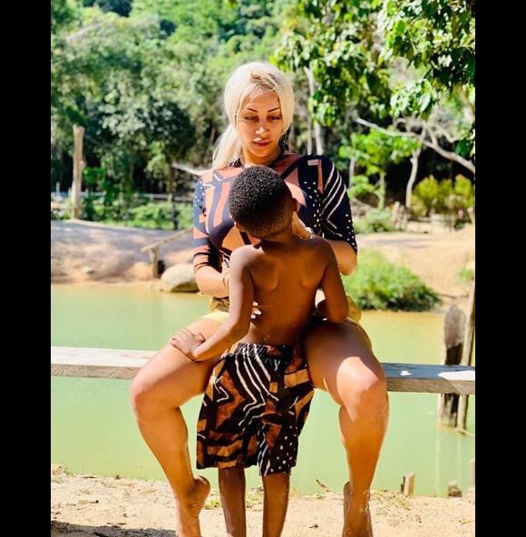 Demdem avec l'un de ses fils. Photo publiée sur Instagram le 14 février 2019.
