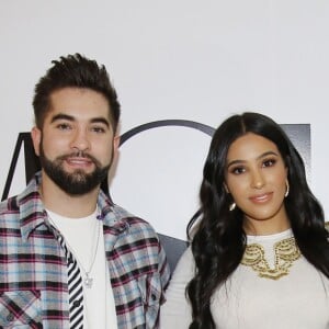 Exclusif - Kendji Girac, Majda Sakho et son mari Mamadou Sakho lors de la présentation de la collection MSKH (Pull en Pur Cachemire, tissés en Italie) pendant la Fashion Week prêt-à-porter automne-hiver 2019/2020 au show Room Xavier Lavergne à Paris, France, le 25 février 2019. © Marc Ausset-Lacroix/Bestimage