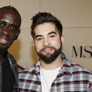 Exclusif - Mamadou Sakho et Kendji Girac lors de la présentation de la collection MSKH (Pull en Pur Cachemire, tissés en Italie) pendant la Fashion Week prêt-à-porter automne-hiver 2019/2020 au show Room Xavier Lavergne à Paris, France, le 25 février 2019. © Marc Ausset-Lacroix/Bestimage