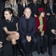 Charlotte Casiraghi, François-Henri Pinault, sa femme Salma Hayek, Matt Dilon lors du Front Row du défilé de mode prêt-à-porter automne-hiver 2019/2020 « Saint Laurent » à Paris le 26 février 2019. © Olivier Borde / Bestimage