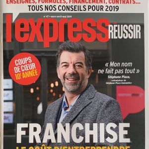 Stéphane Plaza en couverture de "L'Express Réussir", mars-avril-mai 2019.