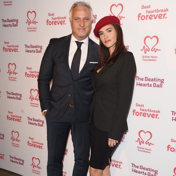 David Ginola et sa compagne Maeva Denat arrivent à la soirée "The Beating Hearts Ball" à Londres, le 27 février 2019.