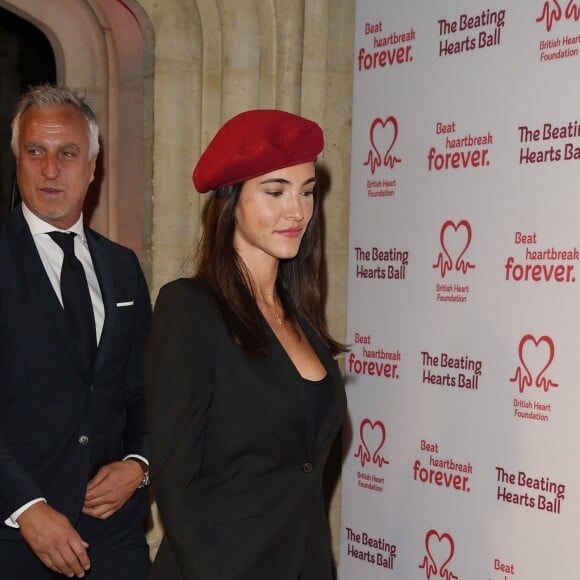 David Ginola et sa compagne Maeva Denat arrivent à la soirée "The Beating Hearts Ball" à Londres, le 27 février 2019.