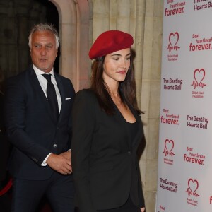 David Ginola et sa compagne Maeva Denat arrivent à la soirée "The Beating Hearts Ball" à Londres, le 27 février 2019.