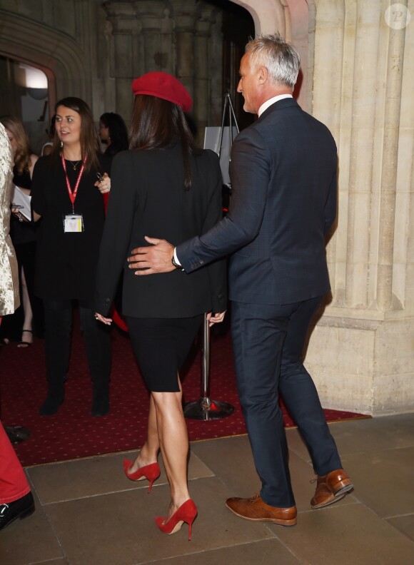 David Ginola et sa compagne Maeva Denat arrivent à la soirée "The Beating Hearts Ball" à Londres, le 27 février 2019.