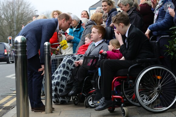 Le prince William, duc de Cambridge, en visite au centre "Braid Arts" à Ballymena lors de son voyage officiel en Irlande. Le 28 février 2019
