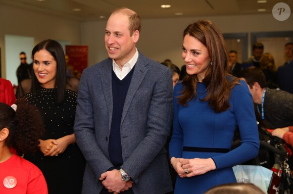 Le prince William, duc de Cambridge, et Kate Catherine Middleton, duchesse de Cambridge, en visite au centre "Braid Arts" à Ballymena lors de leur voyage officiel en Irlande. Le 28 février 2019