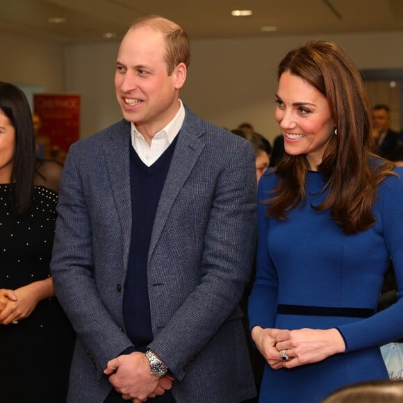 Le prince William, duc de Cambridge, et Kate Catherine Middleton, duchesse de Cambridge, en visite au centre "Braid Arts" à Ballymena lors de leur voyage officiel en Irlande. Le 28 février 2019