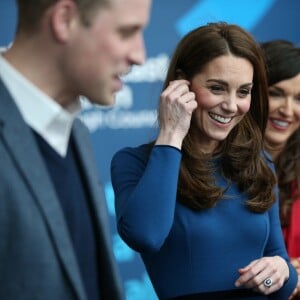 Le prince William, duc de Cambridge, et Kate Catherine Middleton, duchesse de Cambridge, en visite au centre "Braid Arts" à Ballymena lors de leur voyage officiel en Irlande. Le 28 février 2019