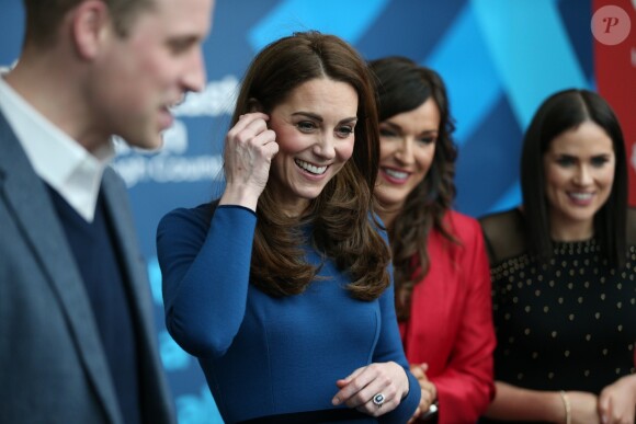 Le prince William, duc de Cambridge, et Kate Catherine Middleton, duchesse de Cambridge, en visite au centre "Braid Arts" à Ballymena lors de leur voyage officiel en Irlande. Le 28 février 2019