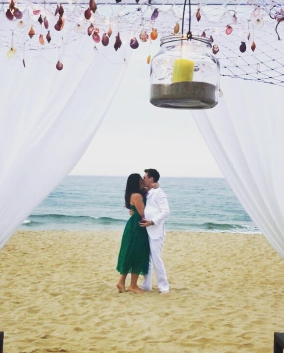 Louis Ducruet et sa fiancée Marie Chevallier, photo Instagram de leurs fiançailles en 2018. Le couple a fêté le 1er mars 2019 ses sept ans d'amour, à quelques mois de son mariage.