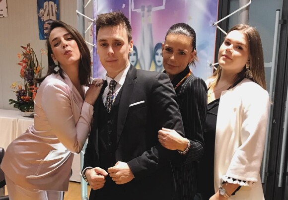 Louis Ducruet, sa mère la princesse Stéphanie de Monaco et ses soeurs Pauline Ducruet et Camille Gottlieb, photo Instagram janvier 2019.