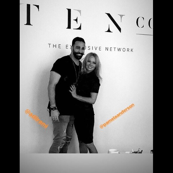 Pamela Anderson et Adil Rami à Genève, en Suisse, le 18 février 2019.