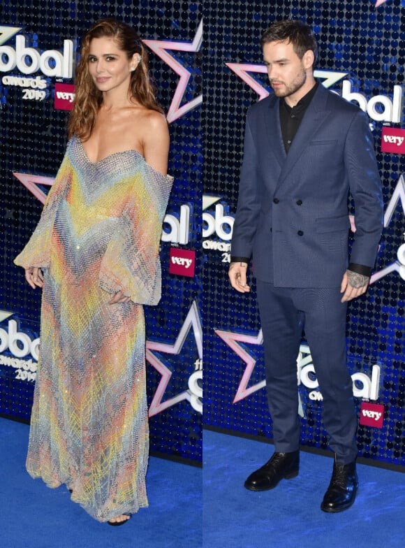 Les ex-compagnons (et parents d'un petit garçon prénommé Bear) Cheryl et Liam Payne aux Global Awards. Londres, le 7 mars 2019.