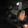 Exclusif - Arrivée samedi 16 février 2019 à Saint-Barthélemy pour les vacances scolaires des filles, Laeticia Hallyday est venue se recueillir sur la tombe de Johnny avec ses filles Jade et Joy, sa mère Françoise Thibaut et Jean Reno avec sa femme Zofia Borucka au cimetière marin de Lorient à Saint-Barthélemy.