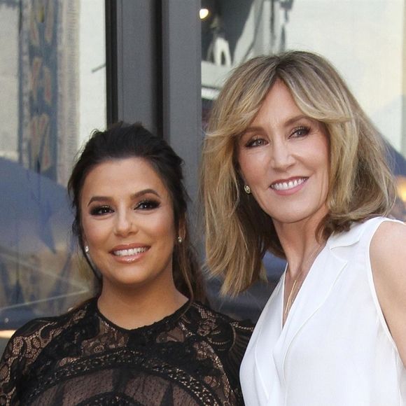 Eva Longoria enceinte, Felicity Huffman - Eva Longoria reçoit son étoile sur le Walk Of Fame à Hollywood, le 16 avril 2018.