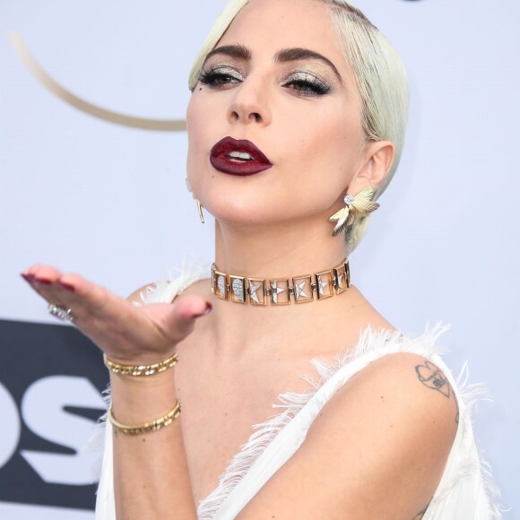 Lady Gaga - Photocall de la 25ème cérémonie annuelle des Screen Actors Guild Awards au Shrine Audritorium à Los Angeles, le 27 janvier 2019.