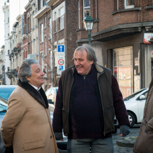 Image du tournage du film Convoi Exceptionnel avec Bertrand Blier, Christian Clavier et Gérard Depardieu