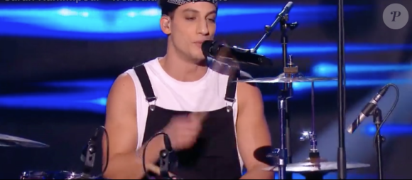 Claki dans "The Voice 8" sur TF1, le 23 mars 2019.