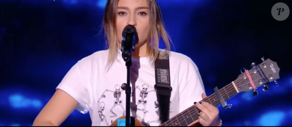 Angie Robba dans "The Voice 8" sur TF1, le 23 mars 2019.