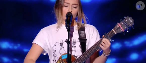 Angie Robba dans "The Voice 8" sur TF1, le 23 mars 2019.