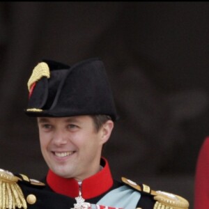 Le prince héritier Frederik de Danemark et la princesse Mary (Mary Donaldson) le 14 mai 2004 à Copenhague lors de leur mariage.