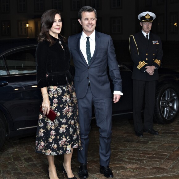 La princesse Mary et le prince Frederik lors d'un concert marquant le premier anniversaire de la mort du prince Henrik à Fredensborg, le 20 février 2019