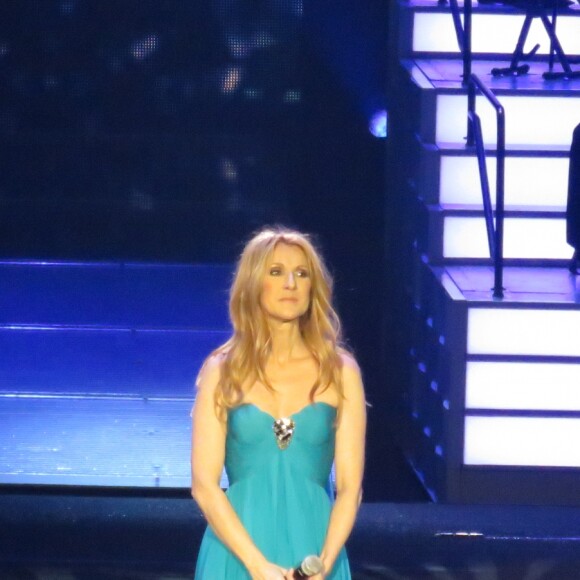 Céline Dion sur scène au Caesars Palace à Las Vegas, le 23 février 2016.