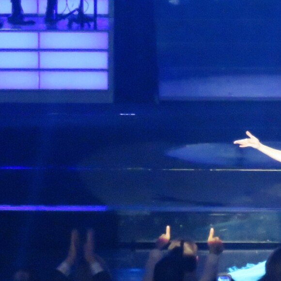 Céline Dion sur scène au Caesars Palace à Las Vegas, le 23 février 2016.