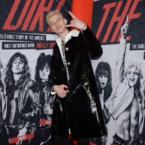 Machine Gun Kelly (MGK) à l'avant-première du film Netflix "The Dirt" au cinéma ArcLight dans le quartier de Hollywood, à Los Angeles, Californie, Etats-Unis, le 18 mars 2019.