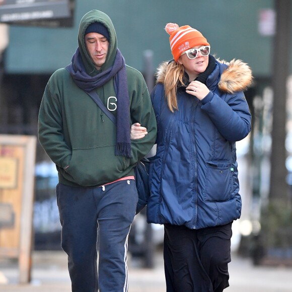 Amy Schumer et son mari Chris Fischer à New York. Le 14 janvier 2019.