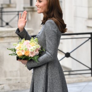 La reine Elisabeth II d'Angleterre et Kate Catherine Middleton, duchesse de Cambridge, viennent inaugurer la ré-ouverture de la "Bush House" à Londres. Le 19 mars 2019