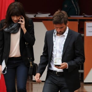 Nolwenn Leroy et son compagnon Arnaud Clément lors du Monte Carlo Rolex Masters 2016, le jour de la finale, au Monte-Carlo Country-Club à Roquebrune-Cap-Martin, le 17 avril 2016. © Bruno Bebert/Bestimage