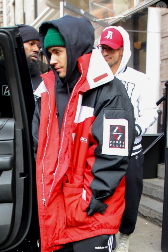 Justin Bieber et sa femme H. Baldwin-Bieber sont allés déjeuner au restaurant The Dutch à New York. Le 28 janvier 2019