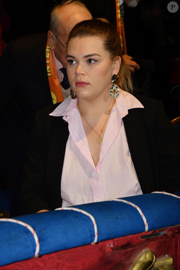 Camille Gottlieb durant le 43e Festival International du Cirque de Monte Carlo, sous le chapiteau de Fontvieille à Monaco le 19 janvier 2019. © Bruno Bebert / pool / Bestimage