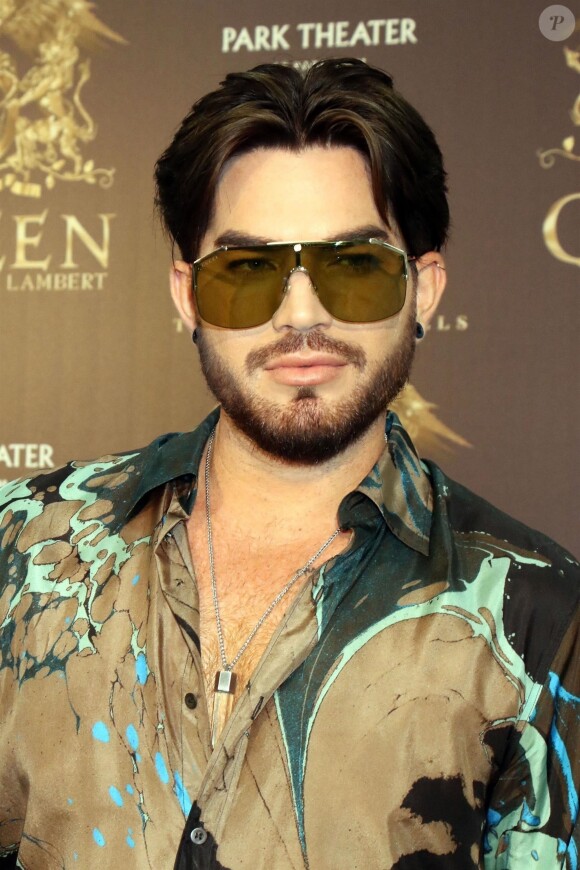 Adam Lambert et le groupe Queen donnent une conférence de presse concernant le projet 'The Crown Jeweleries' après un concert au Park Theatre MGM à Las Vegas, le 28 aout 2018.