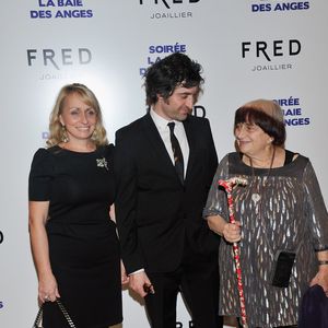 Agnes Varda avec sa fille Rosalie et son fils Mathieu Demy - Projection du film 'Baie des Anges' restaure et digitalise au Forum Grimaldi a Monaco le 20 mars 2013.