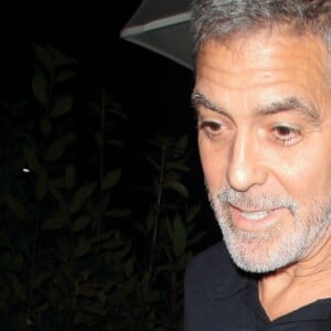 Exclusif - George Clooney est allé diner avec son ami Rande Gerber au restaurant italien Madeo à Beverly Hills, le 25 octobre 2018