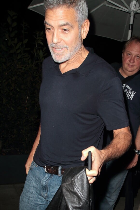 Exclusif - George Clooney est allé diner avec son ami Rande Gerber au restaurant italien Madeo à Beverly Hills, le 25 octobre 2018