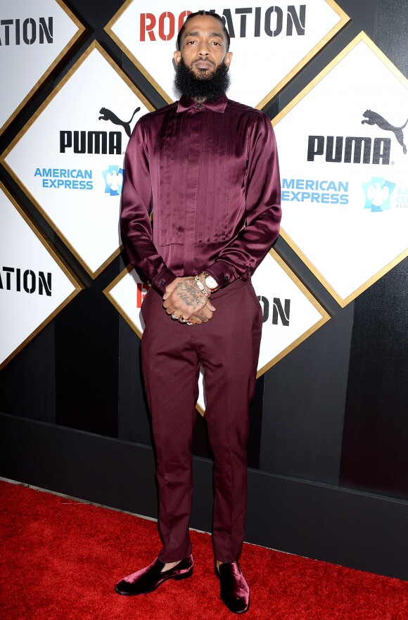 Nipsey Hussle à la soirée Roc Nation des Pre Grammy awards à Los Angeles le 9 février 2019.
