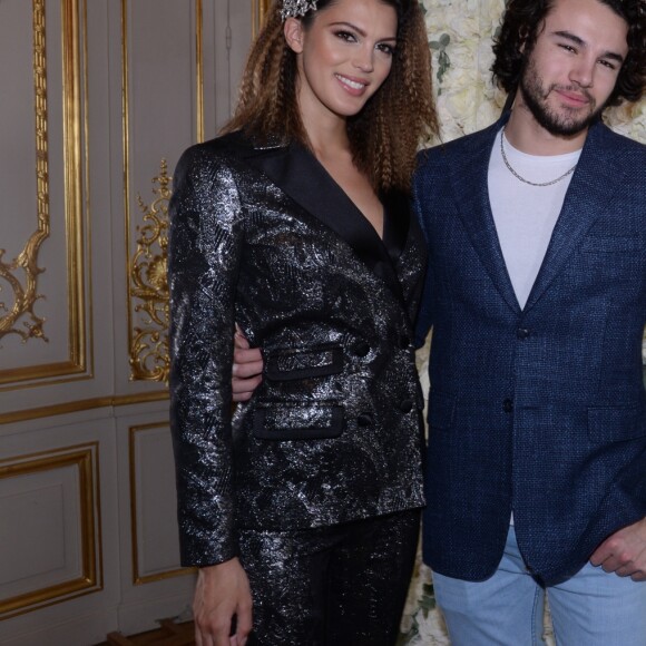 Semi-exclusif - Iris Mittenaere (ambassadrice de la marque Morgan, Miss France 2016 et Miss Univers 2016) et Anthony Colette à la soirée de lancement la nouvelle collection Iris Mittenaere for Morgan (Morgandetoi), Sortie officielle le 03.04.2019, à La Maison des Centraliens à Paris, France, le 14 mars 2019. © Rachid Bellak/Bestimage